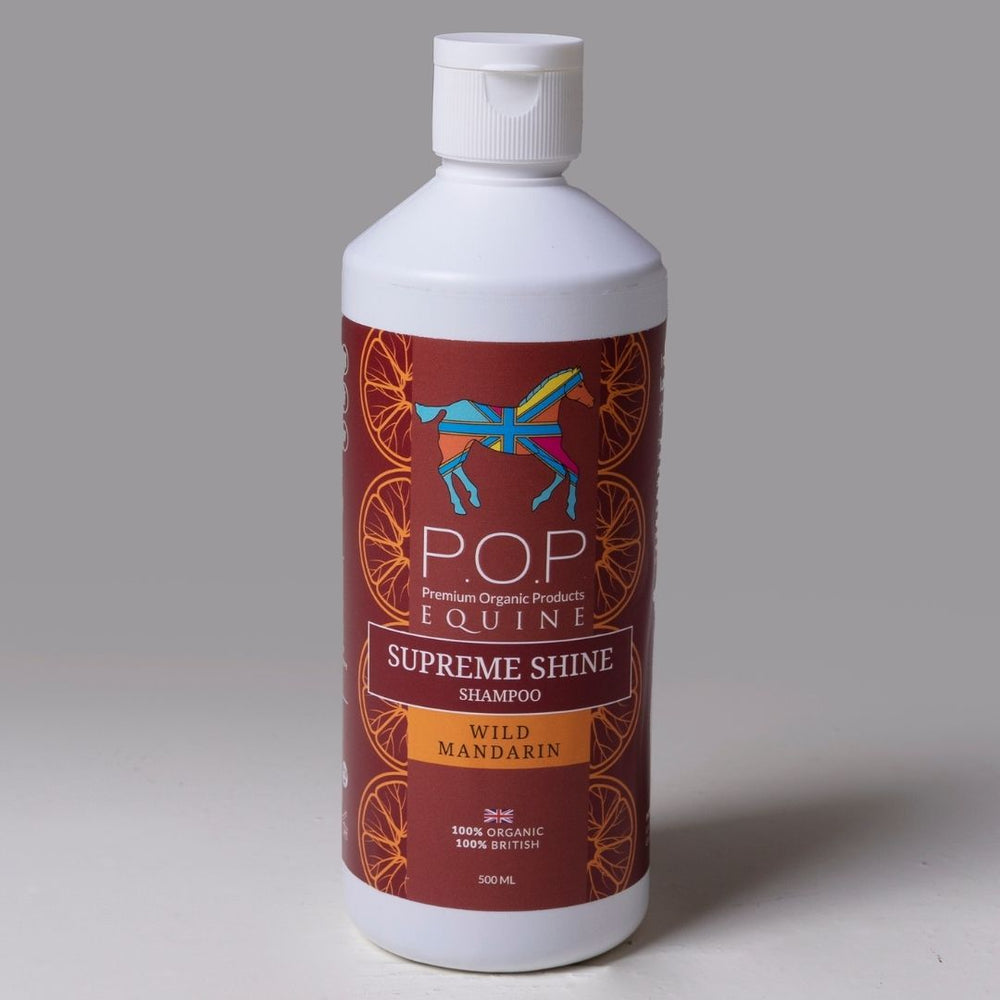 Supreme Shine Horse Shampoo - For Dark Coats - Organic Wild Mandarin